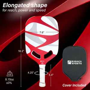 Aero Shift Red Air T700 Pro Pickleball Paddle Approbation USAPA Forme hybride Tissu en fibre de carbone Texture de friction Pickleball Paddle - Product Image 6