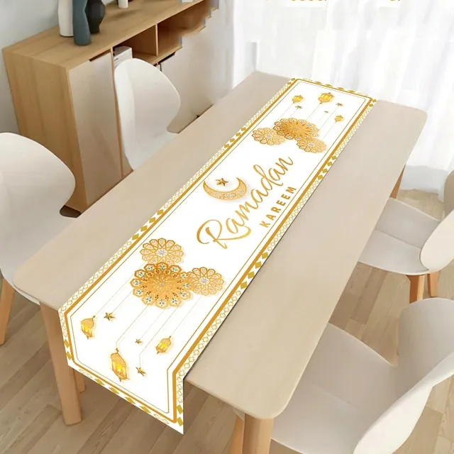 Ramadan Decoration 2023 Table Runner EID Mubarak Tablecloth Ramadan Kareem Islamic Muslim Party Eid Al Adha Gifts 2023