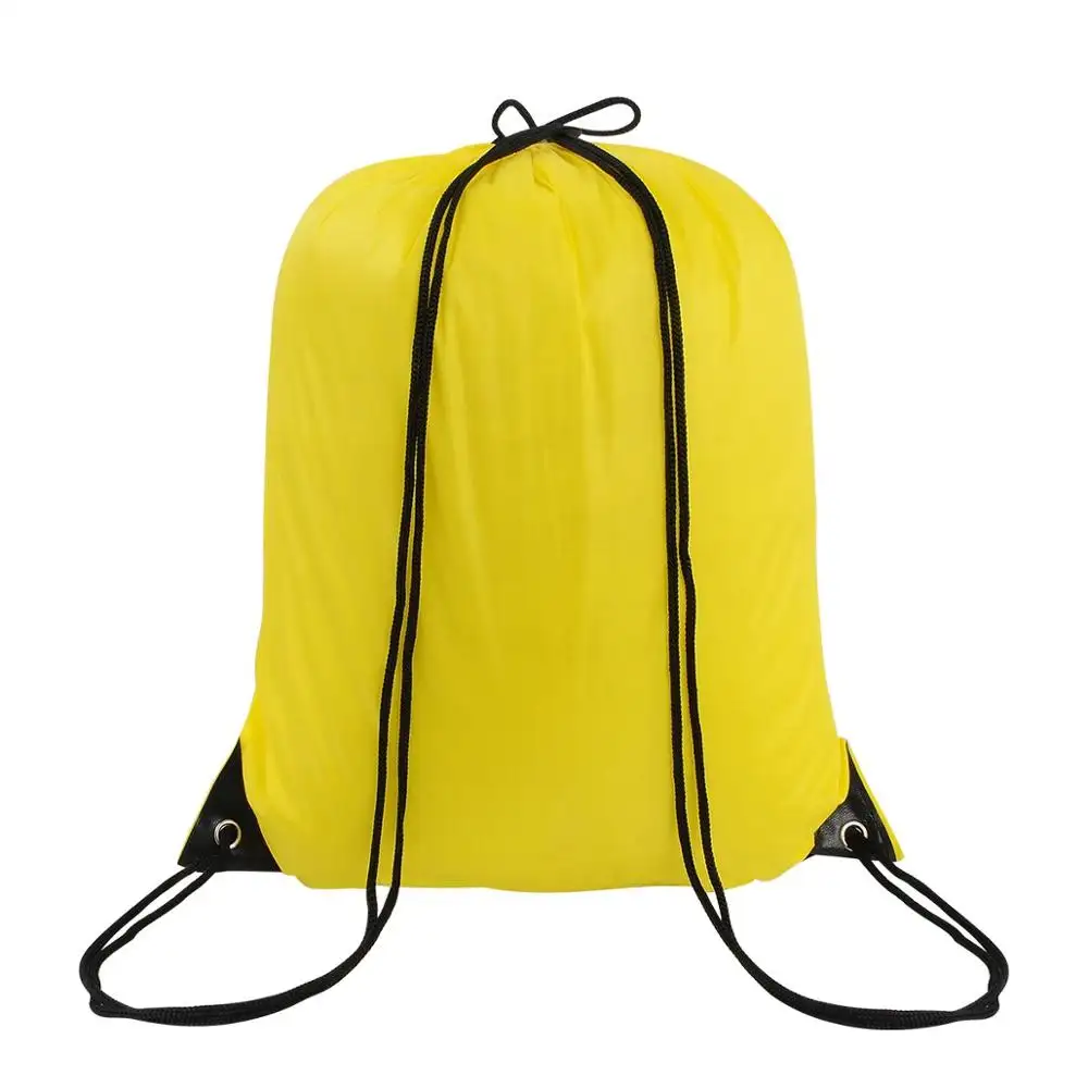Персонализированная Сумка-тоут из полиэстера для хранения, детский спортивный рюкзак на шнурке с индивидуальным логотипом