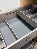 Panier coulissant double en aluminium à 3 niveaux, à montage inférieur, avec tapis antidérapant, organisateur de cuisine à fermeture douce