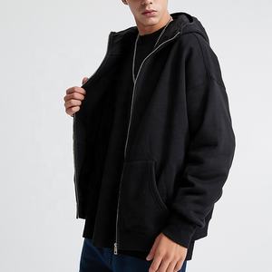 Sudadera con Capucha Premium 100% Algodón, 500gsm, Gruesa, con Cierre, para Hombre, Estilo Urbano, Logotipo Personalizado, Diseño con Estampado Puff - Product Image 3