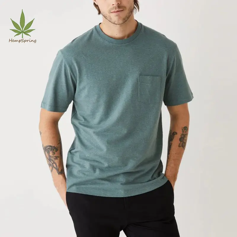 Relaxed Hemp T-Shirt custom hemp tshirts sustainable hemp clothes sustainable men's t shirt eco friendly mens pocket tee