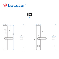 Serrure de porte intelligente numérique avec empreinte digitale et mot de passe TTlock, accès sans clé
