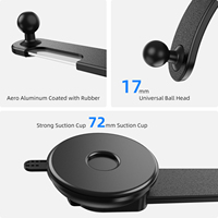 Support de tablette et de téléphone pour tableau de bord de voiture avec ventouse puissante, bras réglable, rotation flexible à 360°, ABS, étanche, utilisation sur bureau