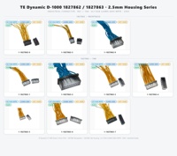 TE D-1000 2,5mm Gehäuse-Kabelkonfektion Industriesteckverbinder Blaue Kabelstränge 22AWG Verzinntes Kupfer für Geräteverkabelung