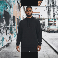 Sweat à capuche personnalisé pour homme, 300 grammes, en polyester et coton tricoté, avec poche et cordon de serrage, style streetwear décontracté