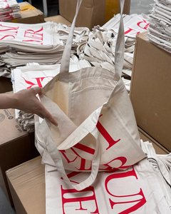 Sac fourre-tout personnalisé en toile de coton recyclé écologique avec impression de logo sur mesure pour le shopping – Vente en gros Xuerry - Product Image 4