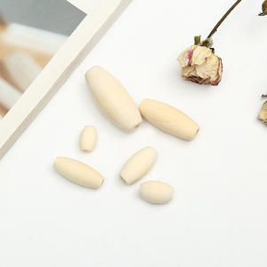 סיטונאי DIY טבעי עגול ארוך אשור עץ חרוזים סגלגל עץ חרוזים עם חורים עבור תכשיטי ביצוע - Product Image 5