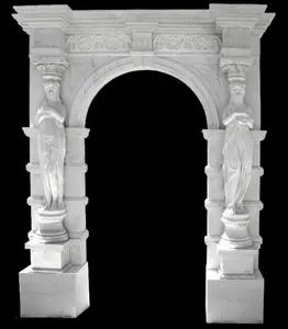 Preço do fabricante bela escultura de porta de mármore