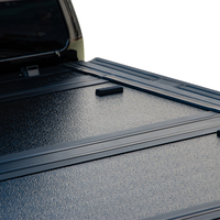 Couverture de benne de camion pliable en quatre parties en aluminium imperméable pour GMC Silverado 5,8 pi/6,4 pi Chevrolet Colorado Toyota Ranger