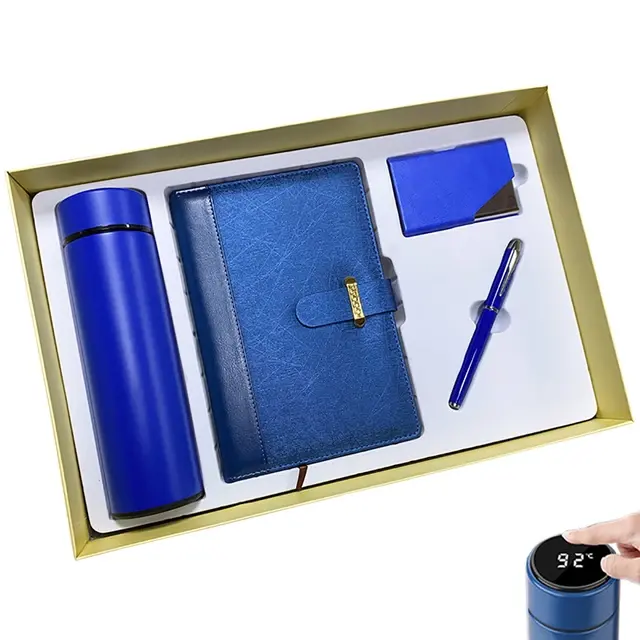 High Quality New Year Corporate Office Gift Set Notebook Gift Sets cool business gift set bottle with notebook