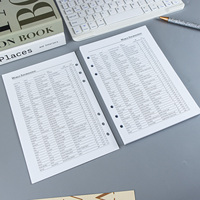 Recharge pour agenda hebdomadaire et mensuel AXE WOODZ 2027 A5, papier daté 6 trous, 64 feuilles, accessoires pour carnet à 6 anneaux
