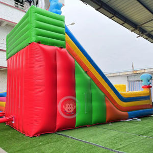 สปันจ์บ็อบของเล่นการ์ตูนเป่าลมเด้งพร้อมสไลด์คอมโบสวนสนุกปราสาทเป่าลมเชิงพาณิชย์ - Product Image 4