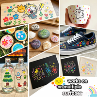 Juego de Marcadores OEM ODM, 24 Colores, Pigmento Ligero, Marcador Acrílico Permanente a Prueba de Agua para Niños, Proveedor de Material de Arte