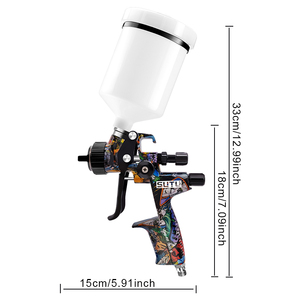 <span class=keywords><strong>Pistolet</strong></span> à <span class=keywords><strong>peinture</strong></span> pneumatique 5800, version en conserve de 600 ml avec lampe de pulvérisation pour la <span class=keywords><strong>peinture</strong></span> intérieure des voitures - Product Image 5