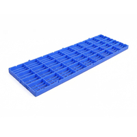 Palette de sol en plastique HUADU écologique, à 4 voies, étanche, simple face, pour entrepôt, charge dynamique de 200 kg pour le transport de marchandises
