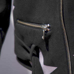 Giacca Moto Personalizzata in Finta Pelle Scamosciata | Cintura con stampa a stelle | Giacca Bomber in <span class=keywords><strong>Camoscio</strong></span> alla Moda per Uomo - Product Image 6