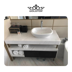 แผ่นขัดหินอ่อนสีขาวหินธรรมชาติใหม่สำหรับเคาน์เตอร์ห้องครัววิลล่าโต๊ะเครื่องแป้งห้องน้ำบนผนังโต๊ะรับประทานอาหาร - Product Image 1