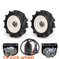 Kit de roue motrice à moyeu avec pneu plein de 14 pouces, 2 roues motrices, 500W 700W, à basse vitesse, avec commande par joystick, pour chariots à main agricoles et pour terrains boueux