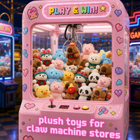 Peluches mignonnes en gros pour machines à grue, idéales pour bornes d'arcade, locations de fêtes, stands de carnaval et lieux de divertissement