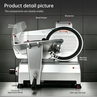 Nouvelle machine à trancher la viande congelée semi-automatique Welldone de 10 pouces (220 mm) en acier inoxydable pour la viande de bœuf et les fruits de mer