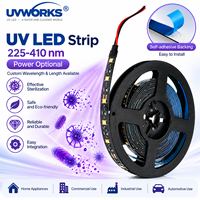 Bande LED UV ultra-mince de 0,2 mm, épaisseur, largeur et longueur personnalisées, ruban LED flexible ultraviolet pour la purification de l'air