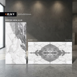 Vellina Coin Grey 800x1600mm Contemporary Stone Effect Porcelain Tiles <b>Matte</b> Finish for Architectural <b>Flooring</b> - Product Image 4
