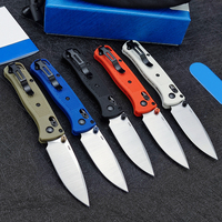 Pisau Lipat Multi Tipe Grosir BM 533/535 yang Dapat Disesuaikan, Bilah S90V, Gagang Nilon, Pisau Saku Berburu, Taktik Survival, EDC