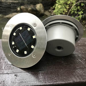 Lampe solaire LED de sol B05Series 5W 20W 25W, forme champignon à chapeau haut, gris noir, en acier inoxydable et PC, pour extérieur - Product Image 1
