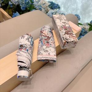 Paraguas de Viaje Compacto de 5 Pliegues con Diseño Floral de Lujo, Impresión UV en Lienzo, para Regalos Promocionales y de Inauguración - Product Image 6