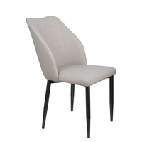 Chaise de salle à manger de luxe nordique, chaise en cuir minimaliste italienne moderne pour usage domestique, tabouret de restaurant d'hôtel avec dossier