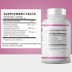 Natural DIM Hormone <b>Pill</b> <b>Capsules</b> 60 Count Encourages Normal Estrogen Metabolism Nutraceuticals for Adults - Product Image 6