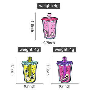 Halloween Horror bulbo oculare bevanda smalto spilla scheletro spilla succo di dente risvolto gioielli regalo all'ingrosso - Product Image 6