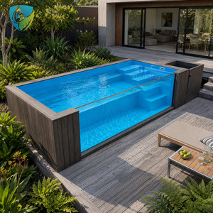 <span class=keywords><strong>Piscine</strong></span> hors sol en fibre de verre pour la maison, le jardin, la famille, les adultes, installation facile, fenêtre transparente, fournisseur - Product Image 1