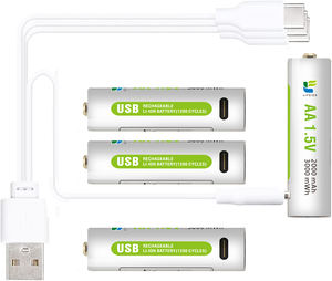 Bolong แบตเตอรี่ลิเธียม USB ชาร์จ2000mWh AA1.5V พลังงานใหม่ - Product Image 3