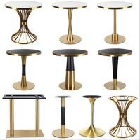Pied de table en acier inoxydable doré au prix d'usine