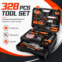 IFIXPRO Kit d'outils sans fil 8V de 139 pièces, ensemble d'outils électriques pour la réparation générale de la maison, kit d'outils de réparation générale pour la maison