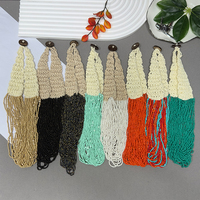 Collier statement bohème fait main AHAYA, collier bib africain exagéré pour femmes, collier ras du cou géométrique en cuivre avec perles de diamant