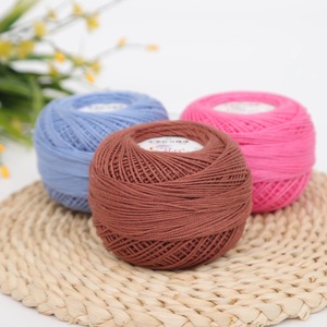 <strong>Red</strong> Bean 3# Dyed Lace Cotton Thread 100% Combed Fine for Spring Summer Hand Knitting Manufacturer Retail Wholesale - Product Image 4