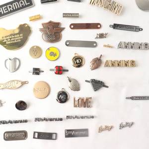 <b>Metal</b> clothing label in rose gold color, rectangular shape, for DIY handmade <b>letter</b> sewing craft decoration - Product Image 4