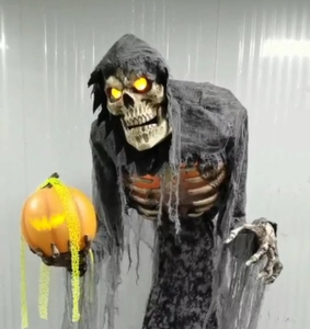 A New Halloween Costume with a Skeleton Holding a <strong>Pumpkin</strong> in Hand and an Electric Big <strong>Ghost</strong> - Product Image 6