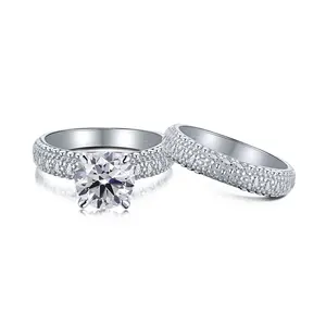 Dylam couple ring with name in silver unique wedding sets for him and her vintage engagement rings modern simple sport
