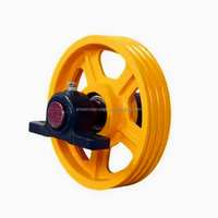Pièces d'ascenseur de marque Poulies de machine de traction Poulie de déviation Poulie principale de poulie de traction OEM 400mm 550mm 650mm 750mm