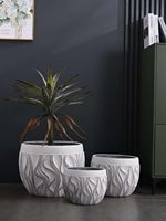 Pot de fleurs pour chambre d'enfant en fibro-ciment, style ferme minimaliste, classique, rétro, nordique, écologique, léger, sculpté à la main, durable