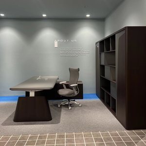 Desain Modern Boss Furnitur Kantor Mewah Bermotor Pintar Tinggi Dapat Disesuaikan Bentuk L Meja Kantor Eksekutif Teknologi Tinggi - Product Image 3