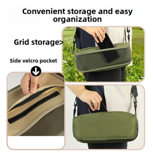 Tabouret pliant léger et portable pour l'extérieur avec poignée de transport, petit banc en tissu Oxford pour la pêche, le camping, la file d'attente, chaise entièrement pliable - Product Image 3