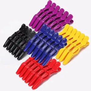 Fabrieksprijs Anti Warmte Duurzame Krokodil Matte Koolstof Alligator Clips Sterke Hold Fixing Hair Cutting Styling Clip