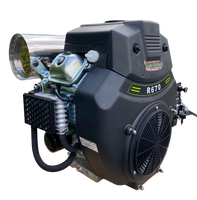 Nuevo Motor de Gasolina HongWang 670CC 4 Tiempos R670D con Arranque Eléctrico, Refrigerado por Agua, 2V78, Eje Horizontal, Bicilíndrico en V, 1 Unidad