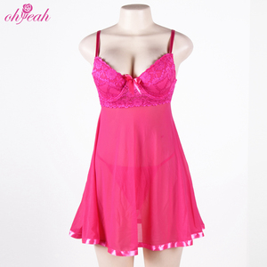 Ventes en gros de nuisettes sexy pour femmes grandes tailles, nuisettes <span class=keywords><strong>babydoll</strong></span> en sous-vêtements pour femmes grandes tailles - Product Image 6
