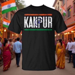 Camiseta Promocional de Kanpur, India, con la Bandera y los Colores de la India - Product Image 3